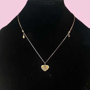 Alex and Ani gold tone Path of Life heart pendant necklace